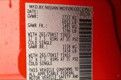 2025 Nissan Frontier PRO-4X