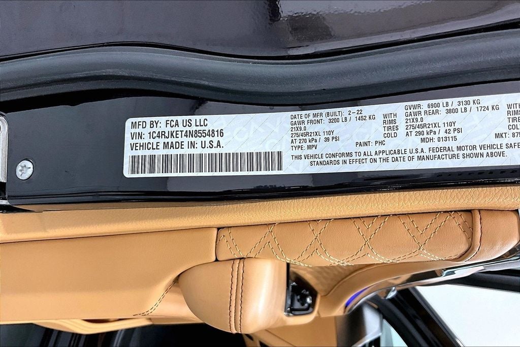 2022 Jeep Grand Cherokee L Summit Reserve