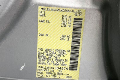 2015 Nissan Altima 2.5 S