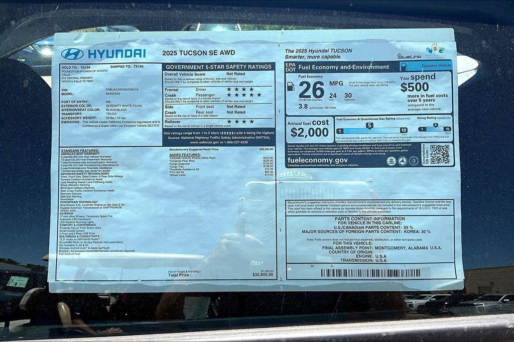 2025 Hyundai TUCSON SE AWD