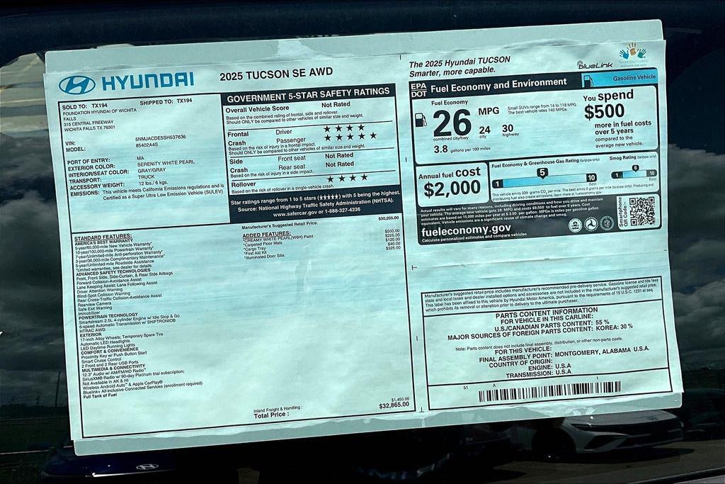 2025 Hyundai TUCSON SE AWD