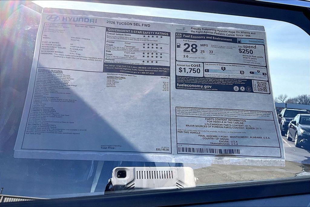 2026 Hyundai TUCSON SEL FWD