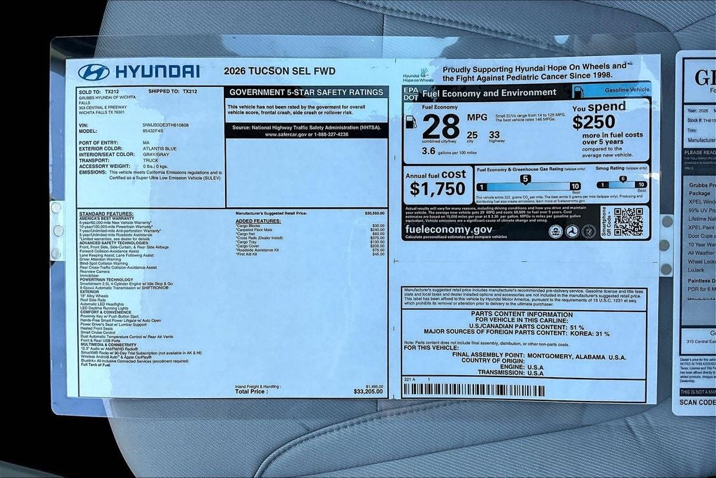 2026 Hyundai TUCSON SEL