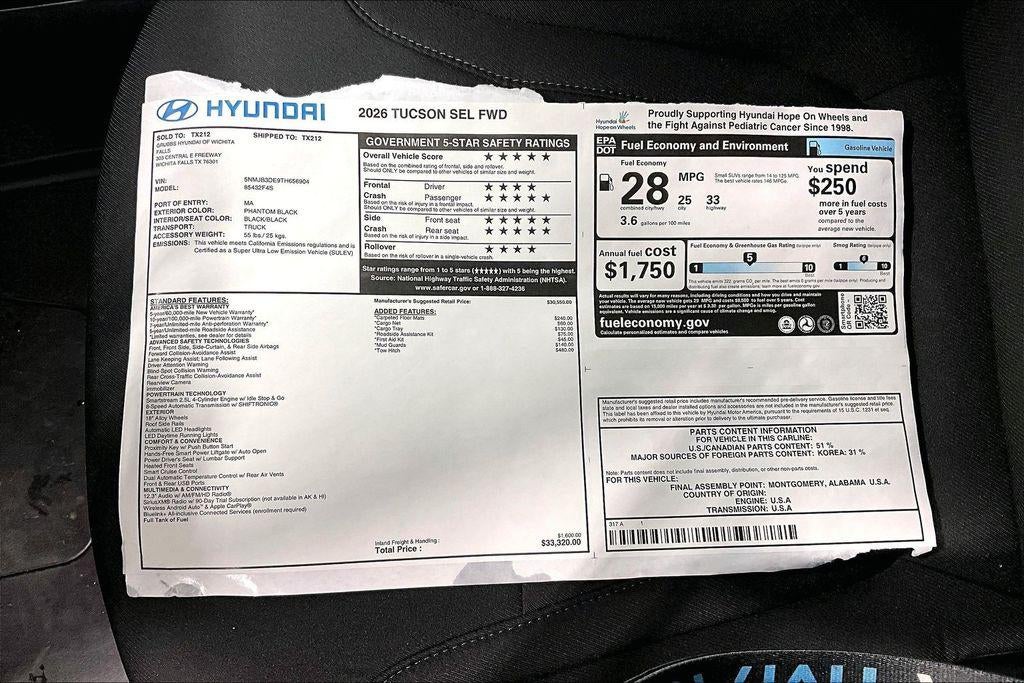 2026 Hyundai TUCSON SEL FWD