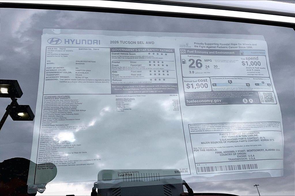 2026 Hyundai TUCSON SEL AWD