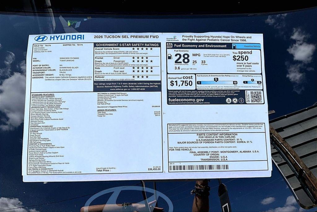 2026 Hyundai TUCSON SEL Premium FWD