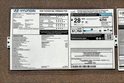2026 Hyundai TUCSON SEL Premium FWD