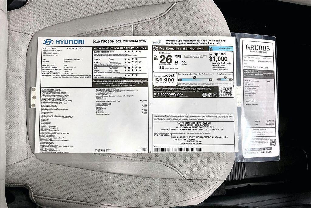 2026 Hyundai TUCSON SEL Premium AWD