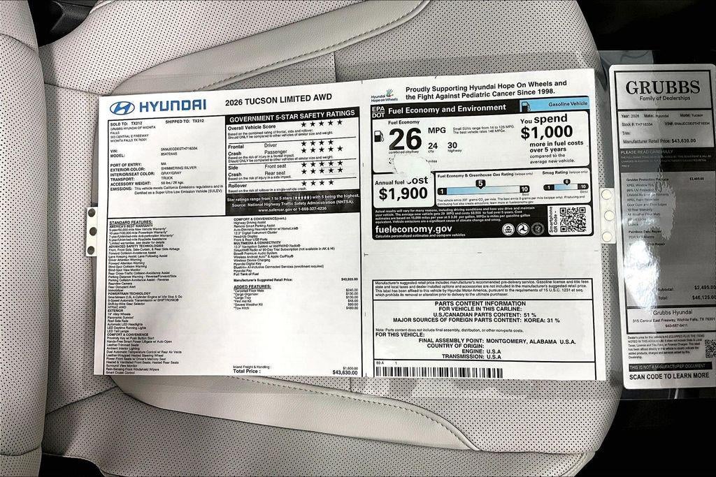 2026 Hyundai TUCSON Limited AWD