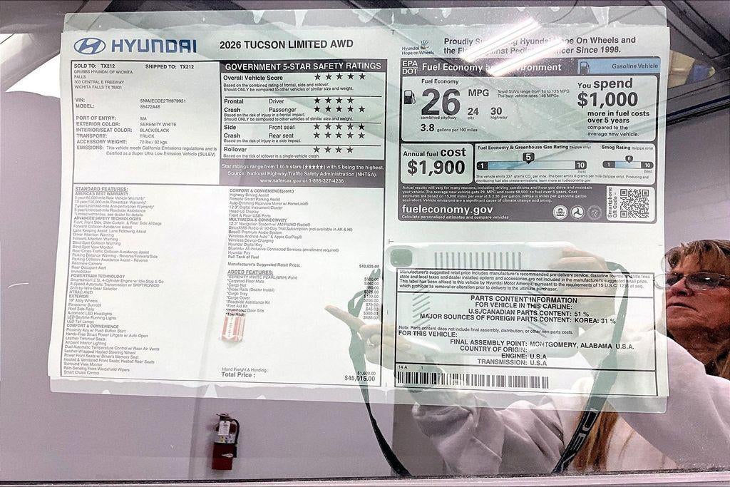 2026 Hyundai TUCSON Limited AWD