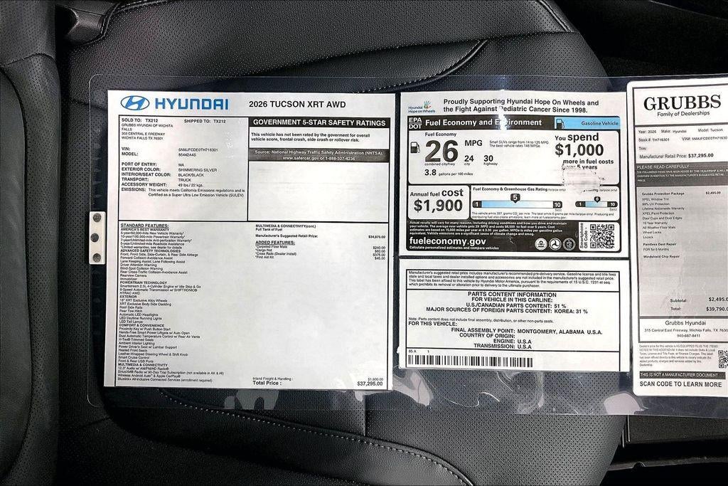 2026 Hyundai TUCSON XRT AWD