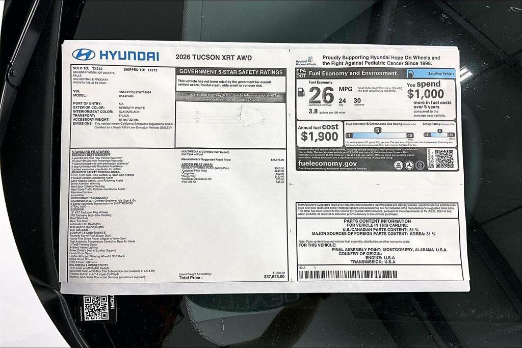 2026 Hyundai TUCSON XRT AWD