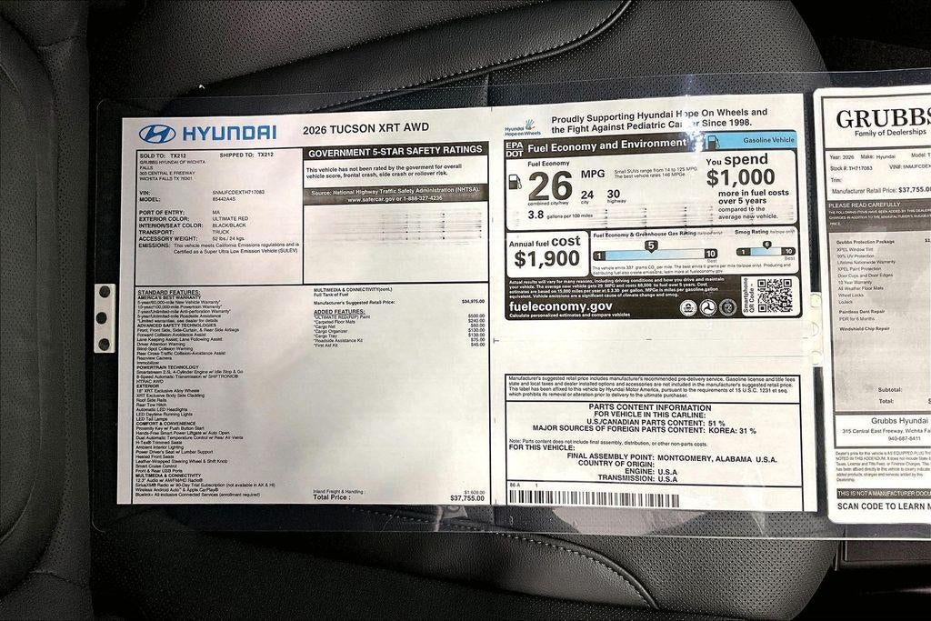 2026 Hyundai TUCSON XRT AWD