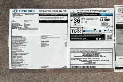 2026 Hyundai SANTA FE HYBRID SEL