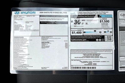 2026 Hyundai SANTA FE HYBRID SEL