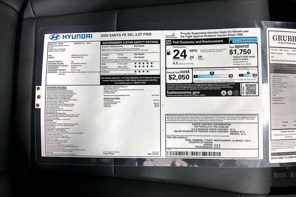 2026 Hyundai SANTA FE SEL FWD
