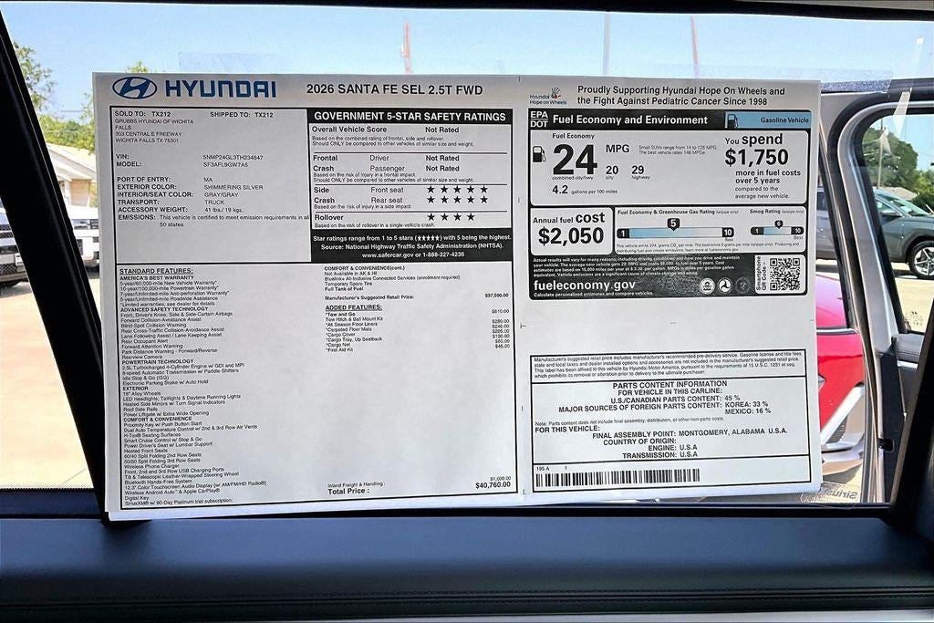 2026 Hyundai SANTA FE SEL FWD