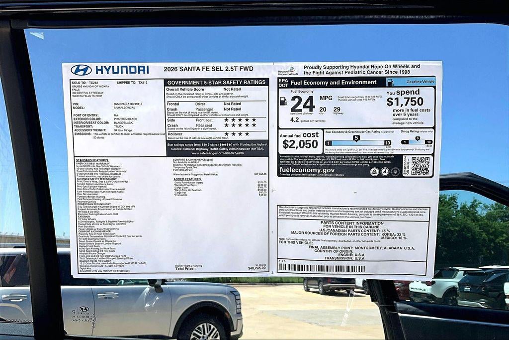 2026 Hyundai SANTA FE SEL FWD
