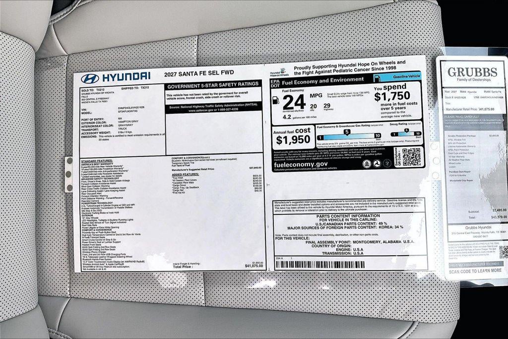 2027 Hyundai SANTA FE SEL FWD