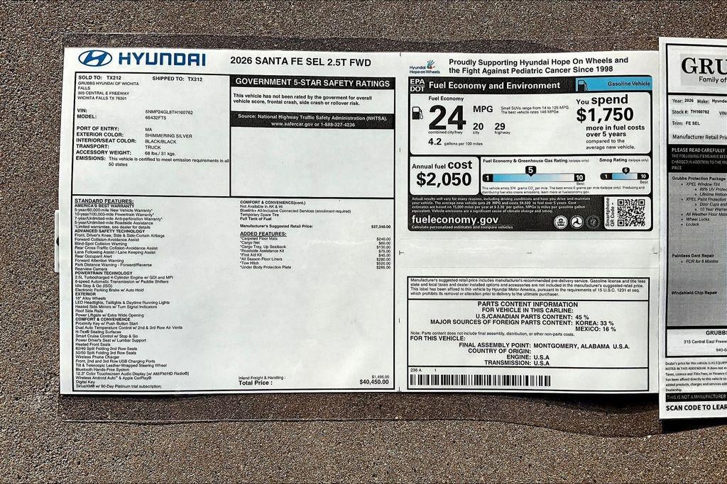 2026 Hyundai SANTA FE SEL FWD