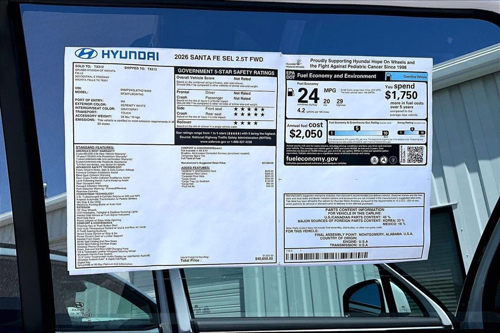 2026 Hyundai SANTA FE SEL FWD