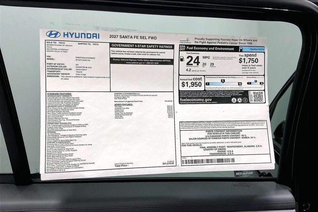 2027 Hyundai SANTA FE SEL FWD