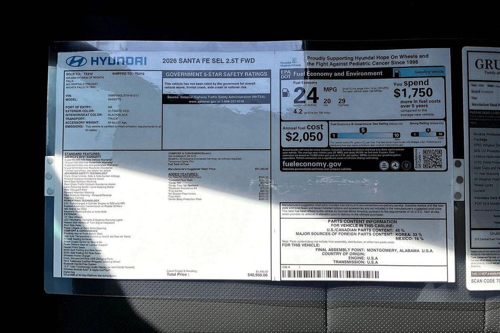 2026 Hyundai SANTA FE SEL FWD