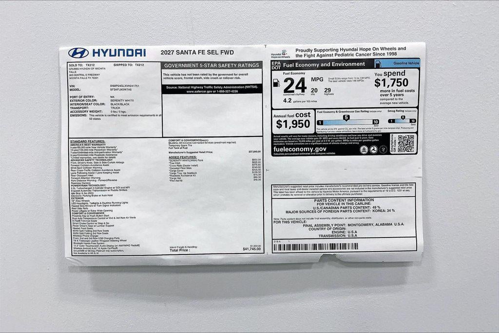 2027 Hyundai SANTA FE SEL FWD