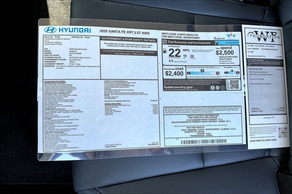 2025 Hyundai SANTA FE XRT