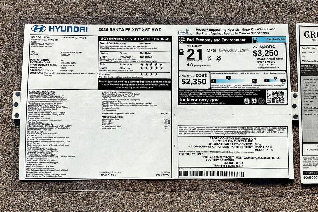 2026 Hyundai SANTA FE XRT AWD