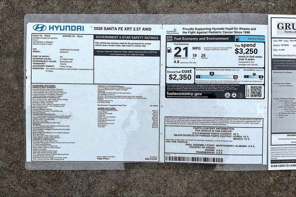 2026 Hyundai SANTA FE XRT AWD