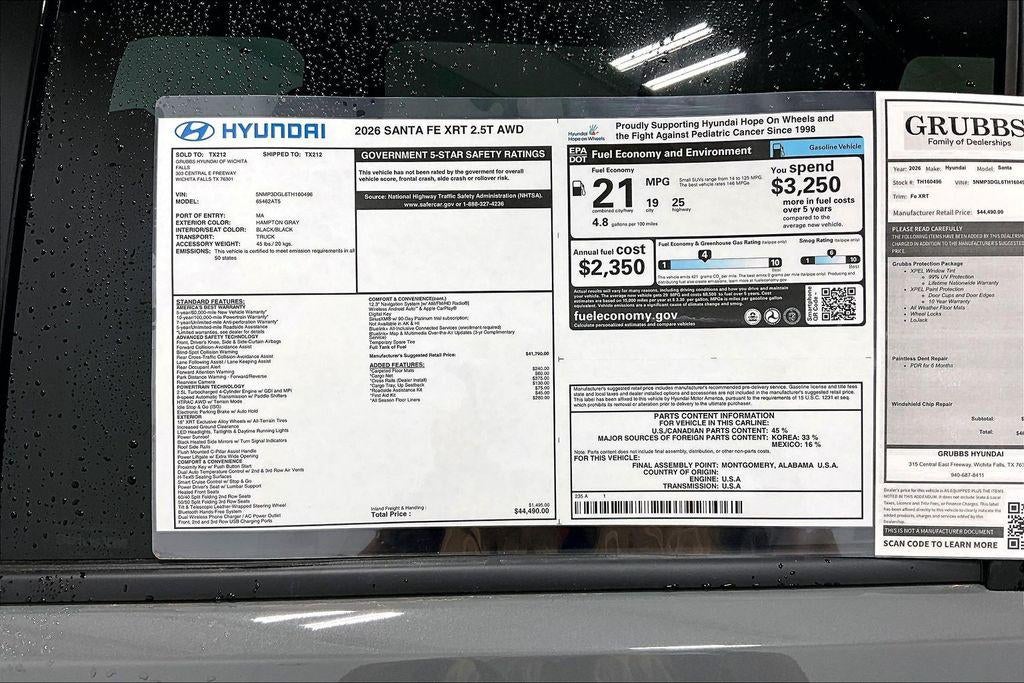 2026 Hyundai SANTA FE XRT AWD