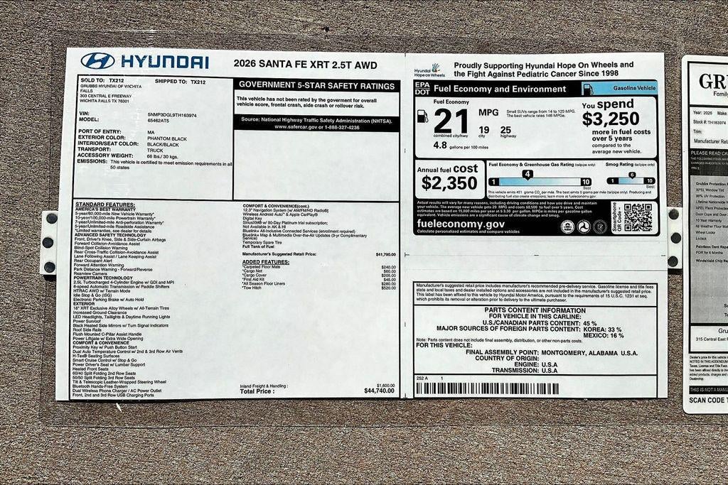 2026 Hyundai SANTA FE XRT AWD