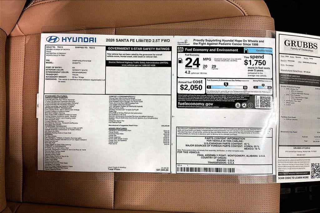 2026 Hyundai SANTA FE Limited FWD