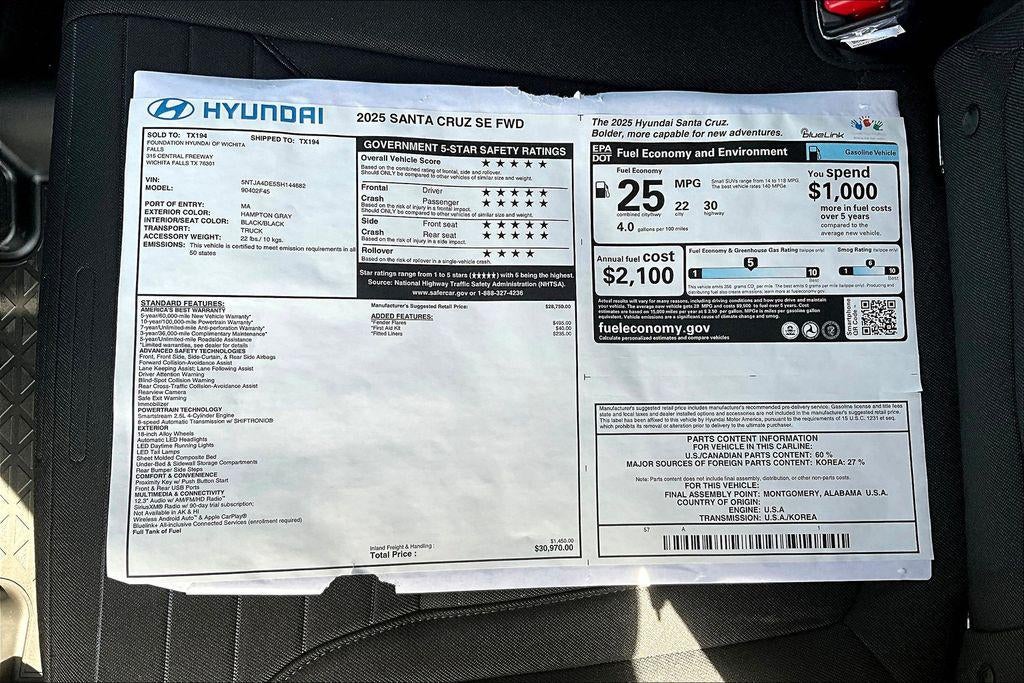 2025 Hyundai SANTA CRUZ SE FWD