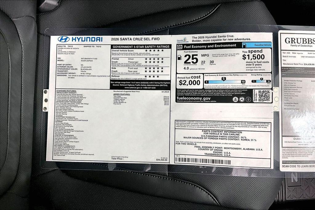 2026 Hyundai SANTA CRUZ SEL FWD