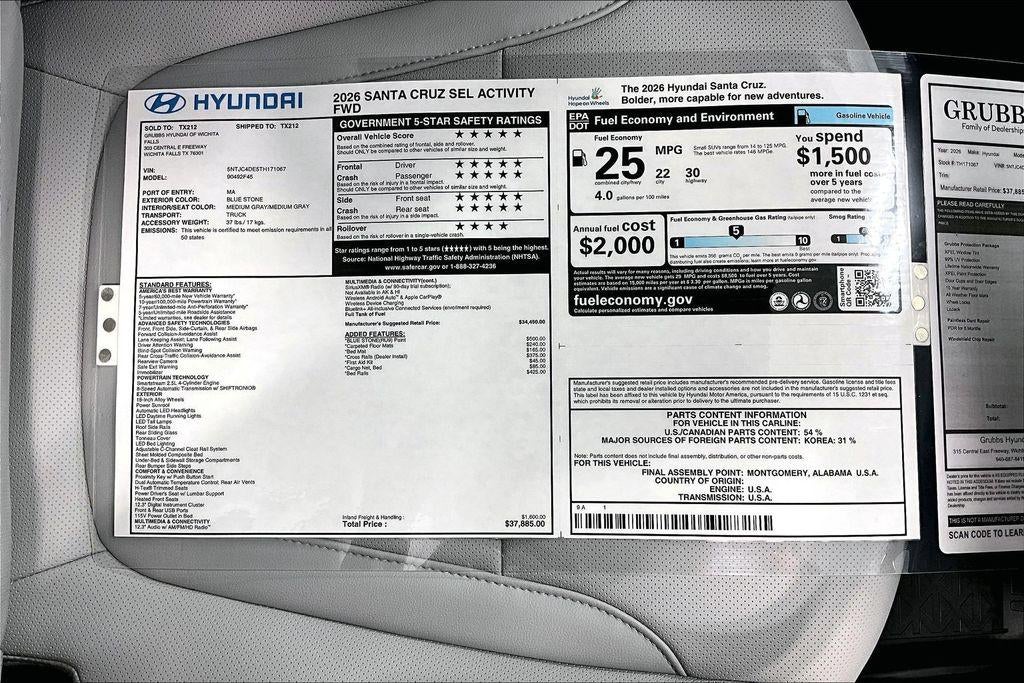 2026 Hyundai SANTA CRUZ SEL Activity FWD