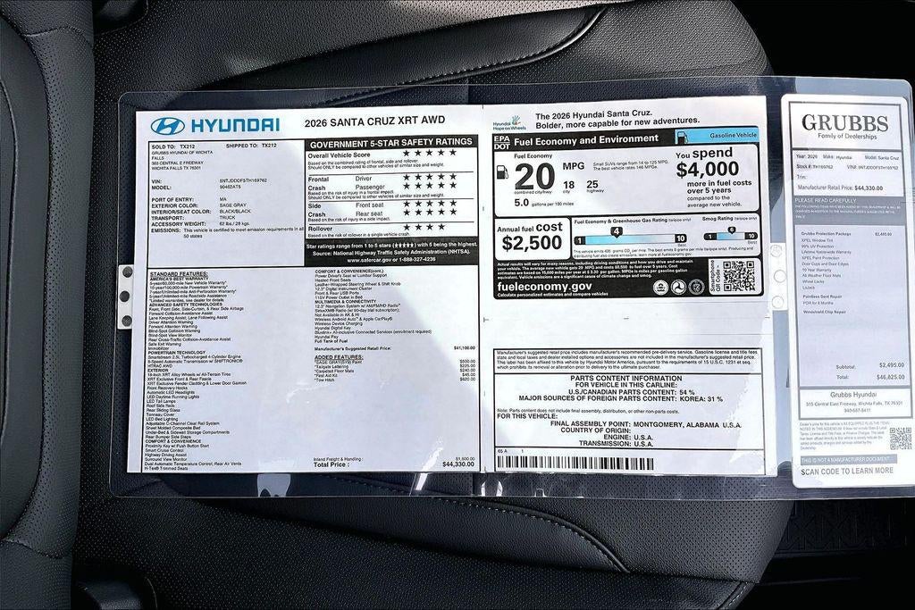 2026 Hyundai SANTA CRUZ XRT