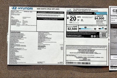 2026 Hyundai SANTA CRUZ XRT