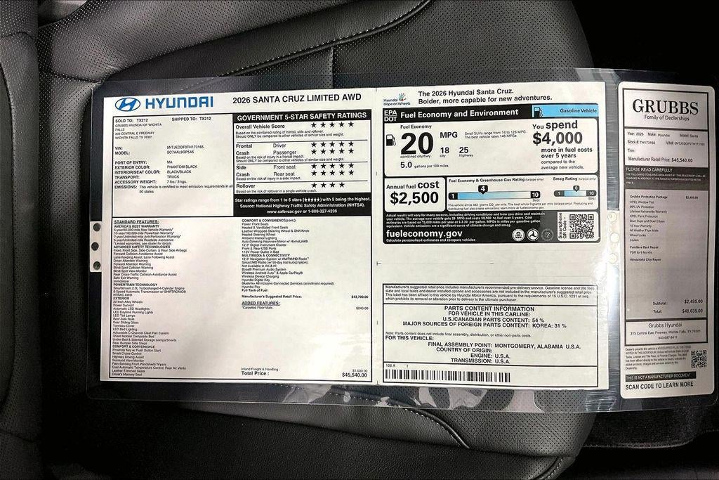 2026 Hyundai SANTA CRUZ Limited