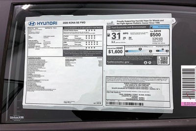 2026 Hyundai KONA SE FWD