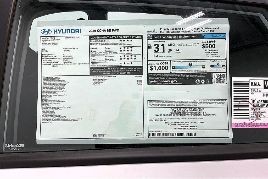 2026 Hyundai KONA SE FWD