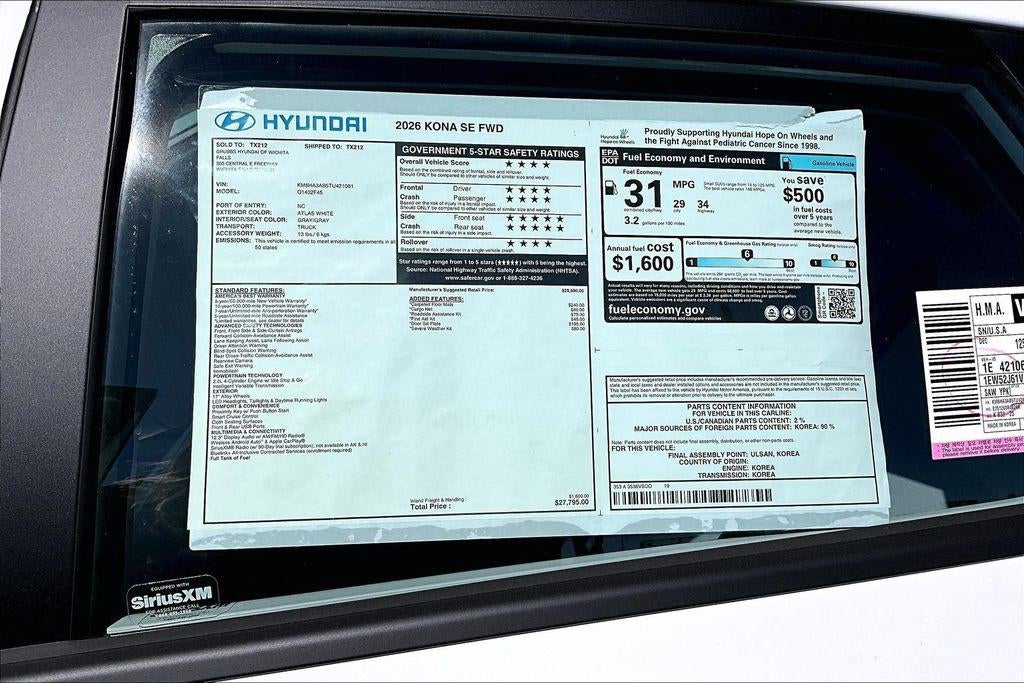 2026 Hyundai KONA SE FWD