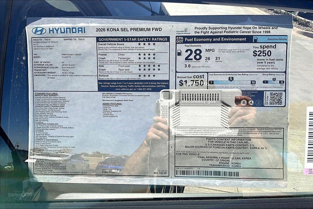 2026 Hyundai KONA SEL Premium FWD