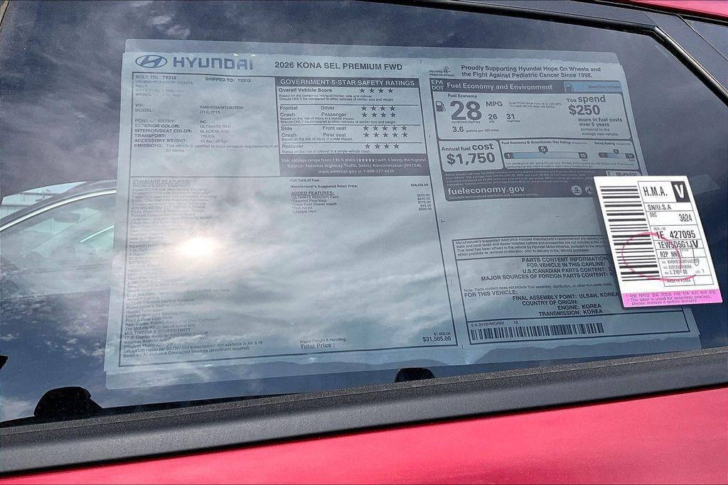 2026 Hyundai KONA SEL Premium FWD