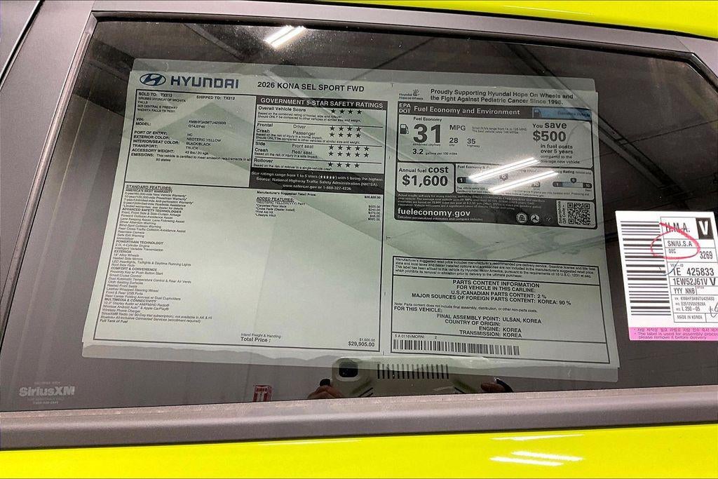 2026 Hyundai KONA SEL Sport FWD