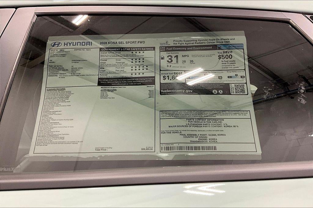 2026 Hyundai KONA SEL Sport FWD