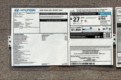 2026 Hyundai KONA SEL Sport AWD