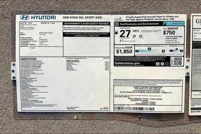 2026 Hyundai KONA SEL Sport AWD