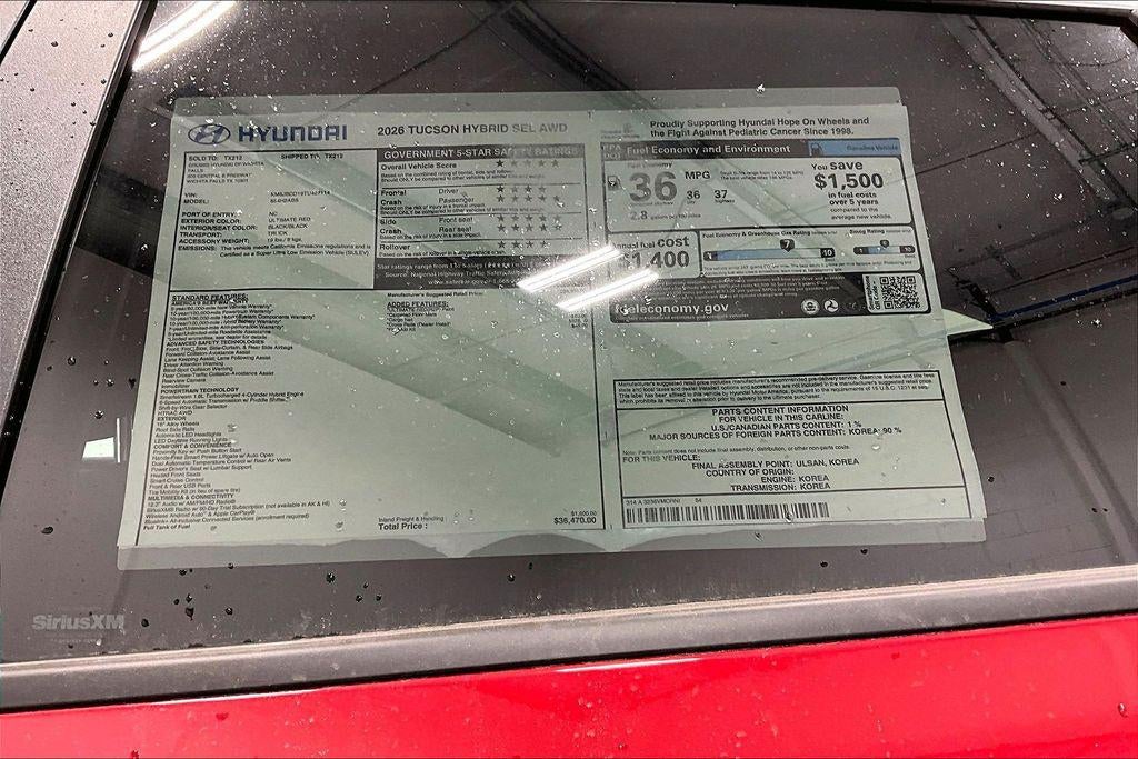 2026 Hyundai TUCSON HYBRID SEL AWD